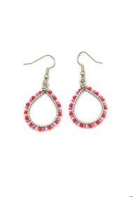 Bead & Wire Teardrop Earrings